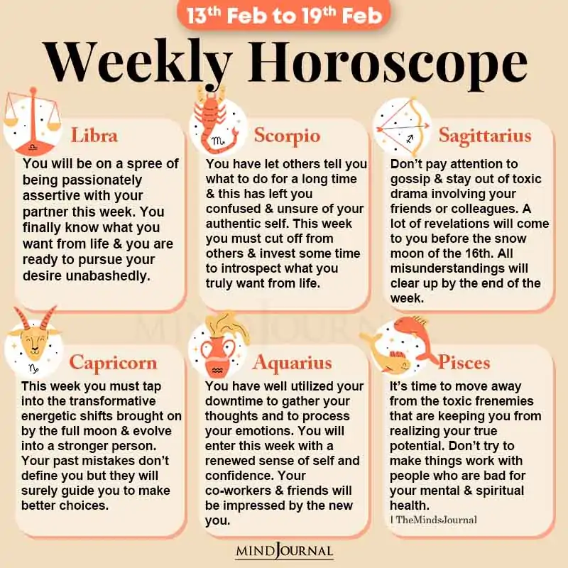 Weekly Horoscope 13th Feb to19th Feb