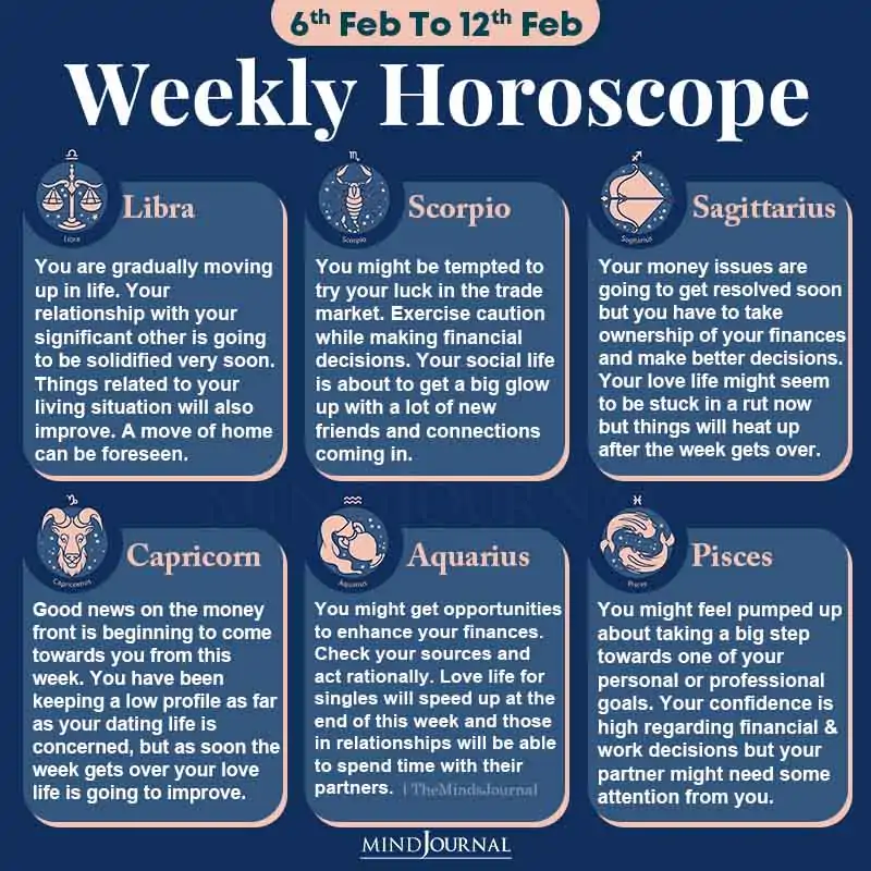 Weekly Horoscope 6th Feb 12th Feb