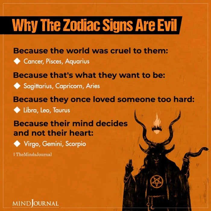 Why The Zodiac Signs Are Evil