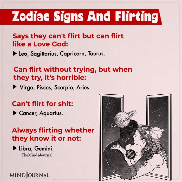 Zodiac Signs And Flirting - Zodiac Memes Quotes