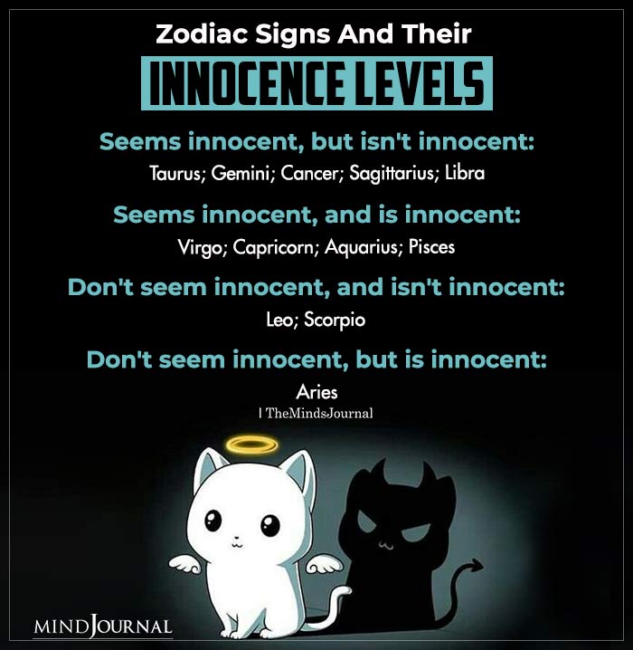Zodiac Signs And Their Innocence Levels