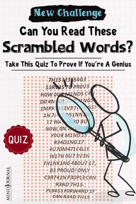 Brain Read Scrambled Words Fun Typoglycemia Quiz pin