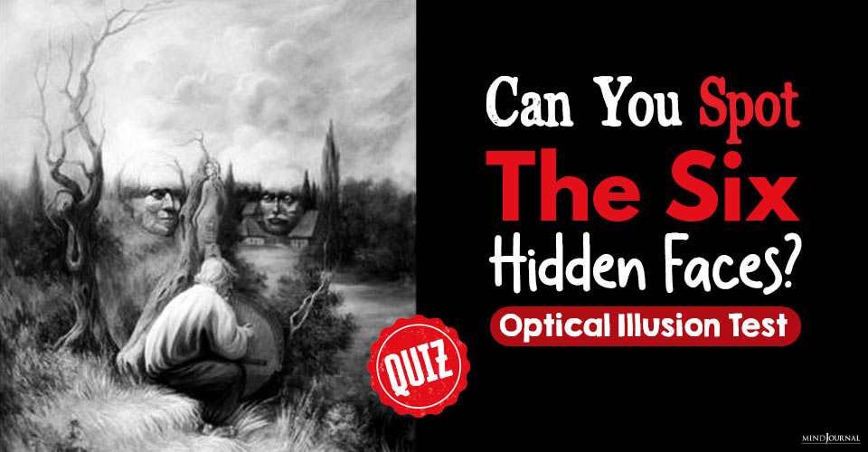 Can You Spot The Six Hidden Faces? Optical Illusion Test