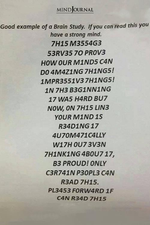 Can Your Brain Read Jumbled Words