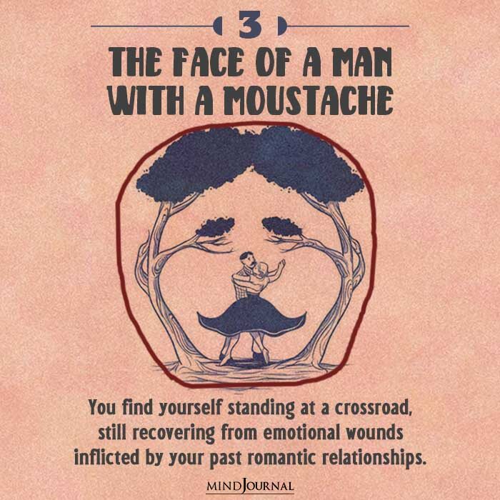Face Optical Illusion Test Love Life face of man with moustache