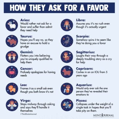 How The Zodiac Signs Ask For A Favor - Zodiac Memes Quotes