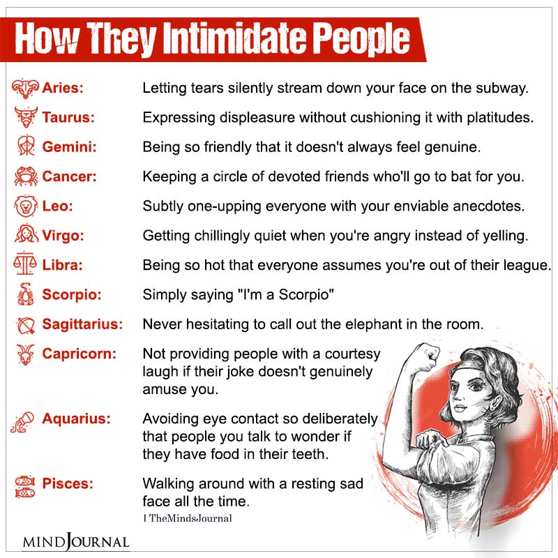 How The Zodiac Signs Intimidate People - Zodiac Memes Quotes