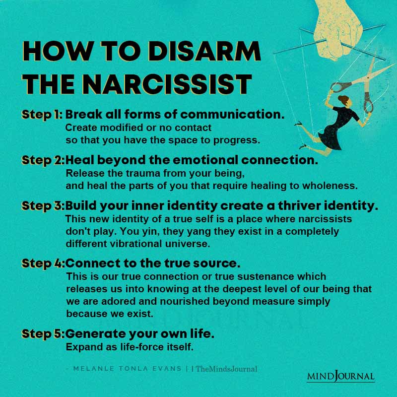How to disarm the narcissist.