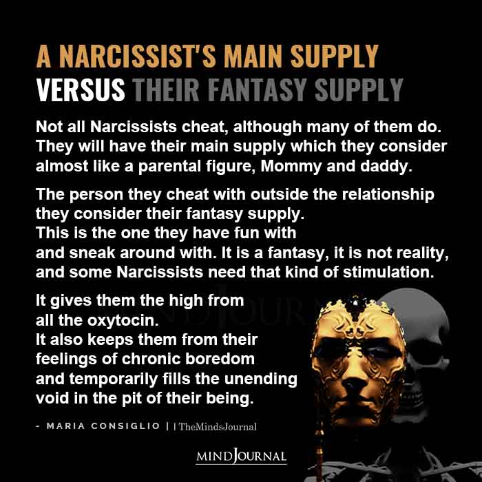 Narcissists Main Supply Versus Fantasy Supply