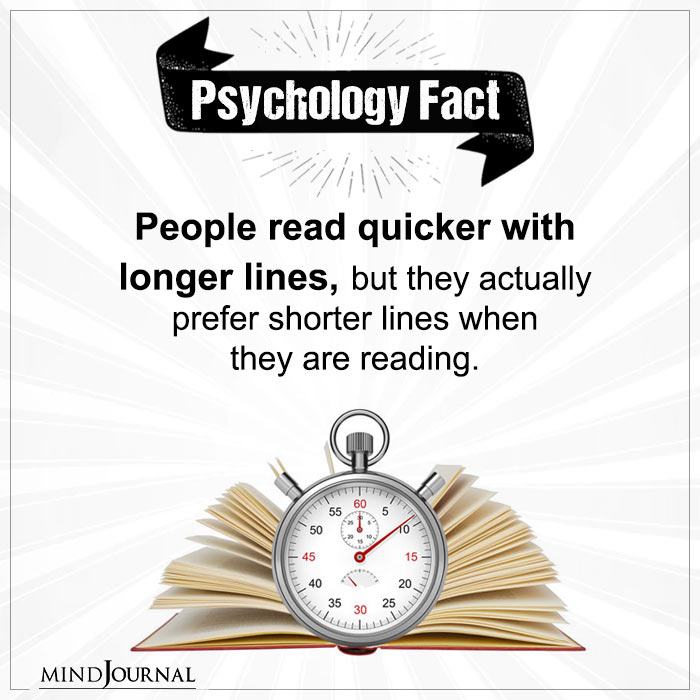 People Read Quicker With Longer Lines