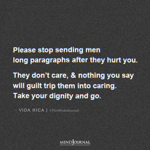 Please Stop Sending Men Long Paragraphs After They Hurt
