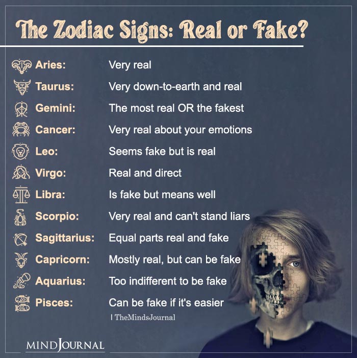 The Zodiac Signs Real Or Fake