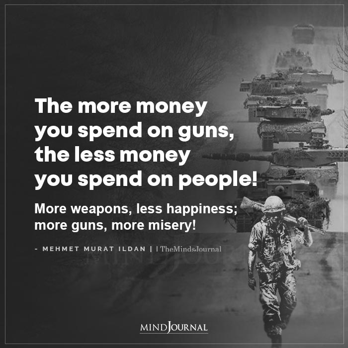 The more money you spend on guns
