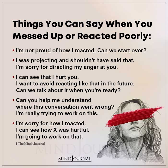 Things You Can Say When You Messed Up