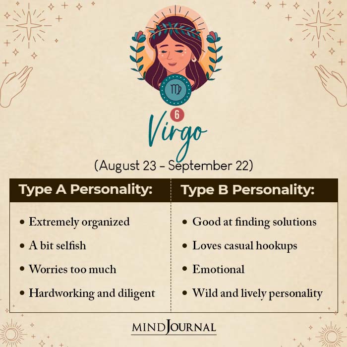 Type A Type B Personality Zodiac Sign virgo