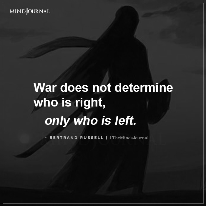 War does not determine who is right