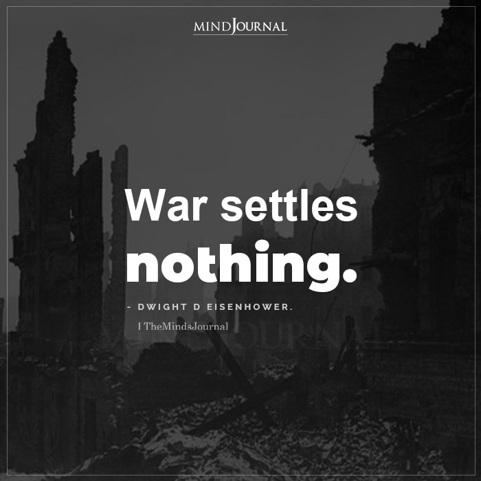War settles nothing