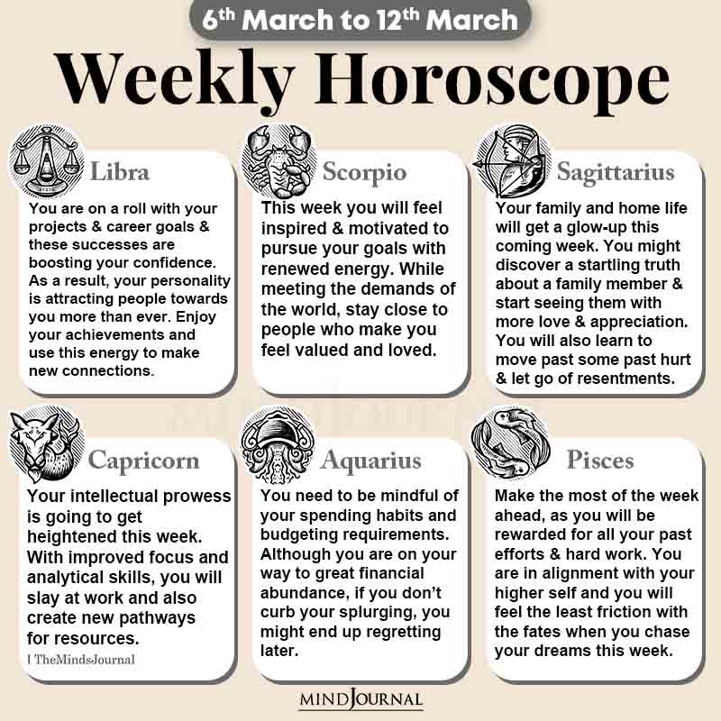 Weekly Horoscope 6th March to 12th March