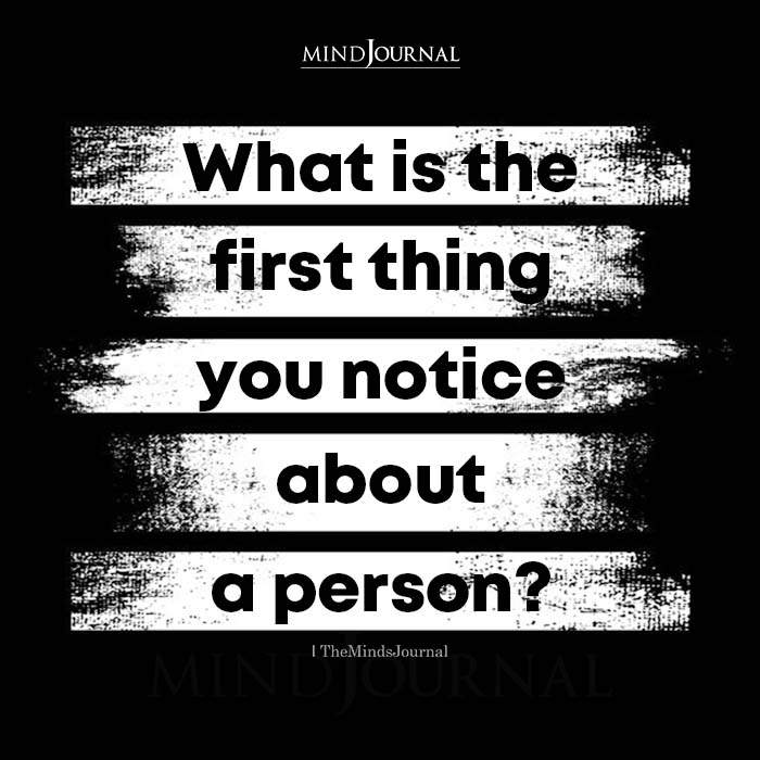 What Is The First Thing You