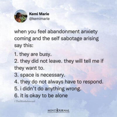 When You Feel Abandonment Anxiety Coming: Mental Health