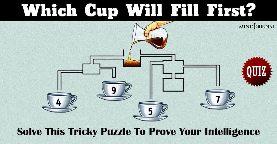 Which Cup Will Fill First Among The 4 Cups? Tricky Puzzle