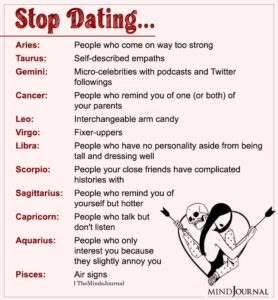Whom The Zodiac Signs Should Stop Dating