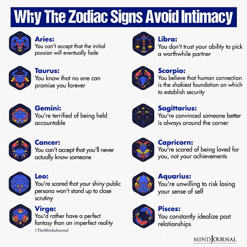 Why The Zodiac Signs Avoid Intimacy