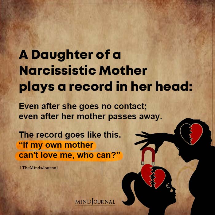 A Daughter Of A Narcissistic Mother Plays A Record In Her Head