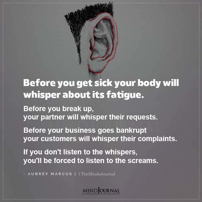 Before You Get Sick Your Body Will Whisper