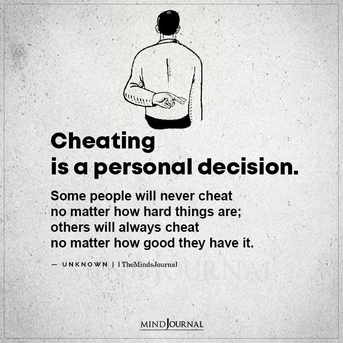 Cheating Is A Personal Decision