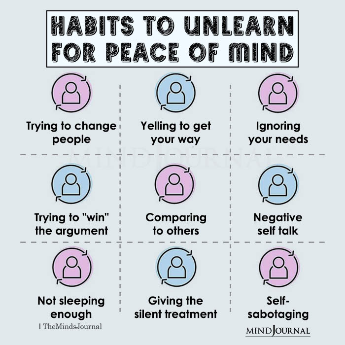 Habits To Unlearn For Peace Of Mind