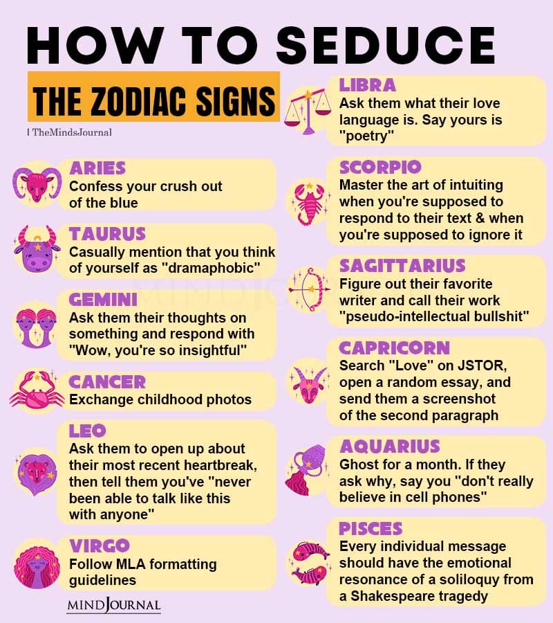 How To Seduce The Zodiac Signs
