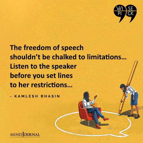 Kamlesh Bhasin The freedom of speech