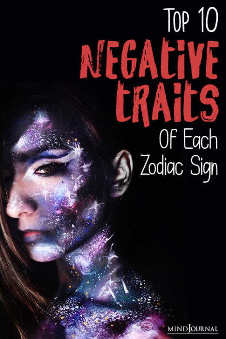 Negative Traits Of Each Zodiac Sign pin
