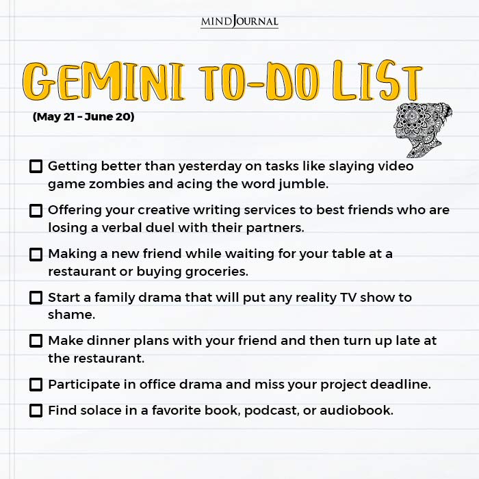 Odd Things To Put On Your To Do List Gemini