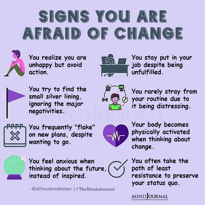 Signs You Are Afraid Of Change