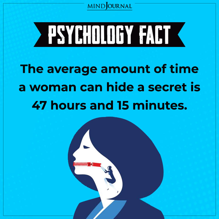 The Average Amount Of Time A Woman Can Hide A Secret