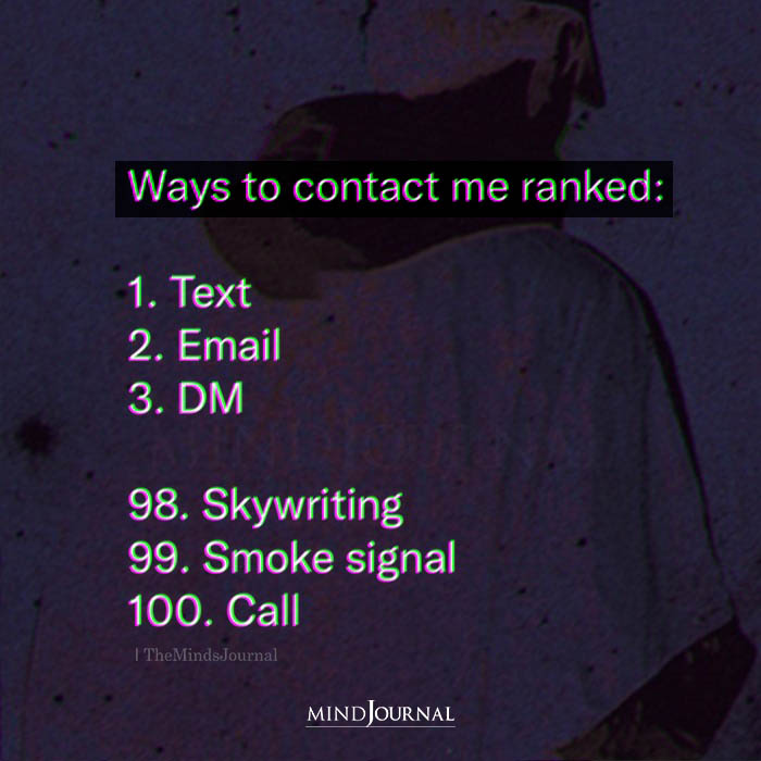 Ways To Contact Me Ranked