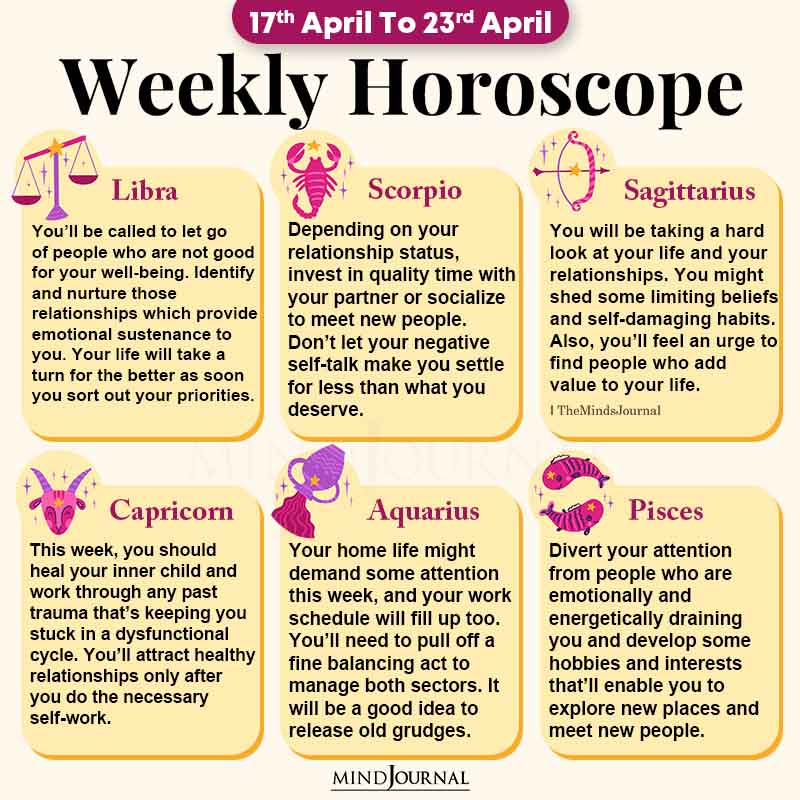 Weekly Horoscope 17th April 23rd April 2022