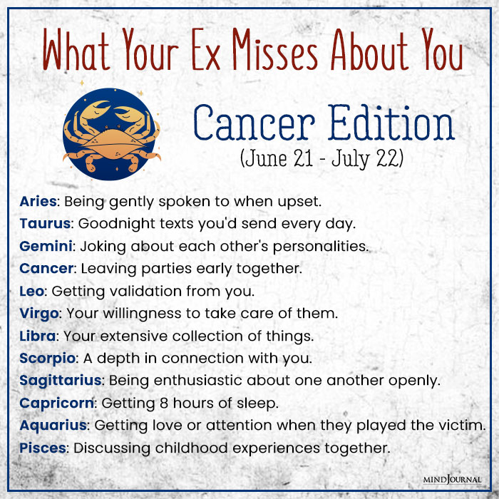 What Your Ex Misses About You cancer