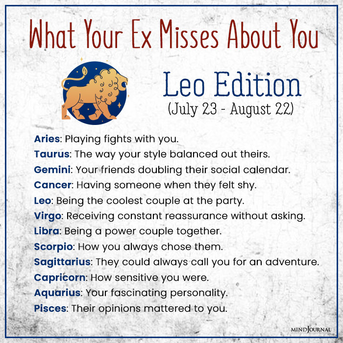 What Your Ex Misses About You leo