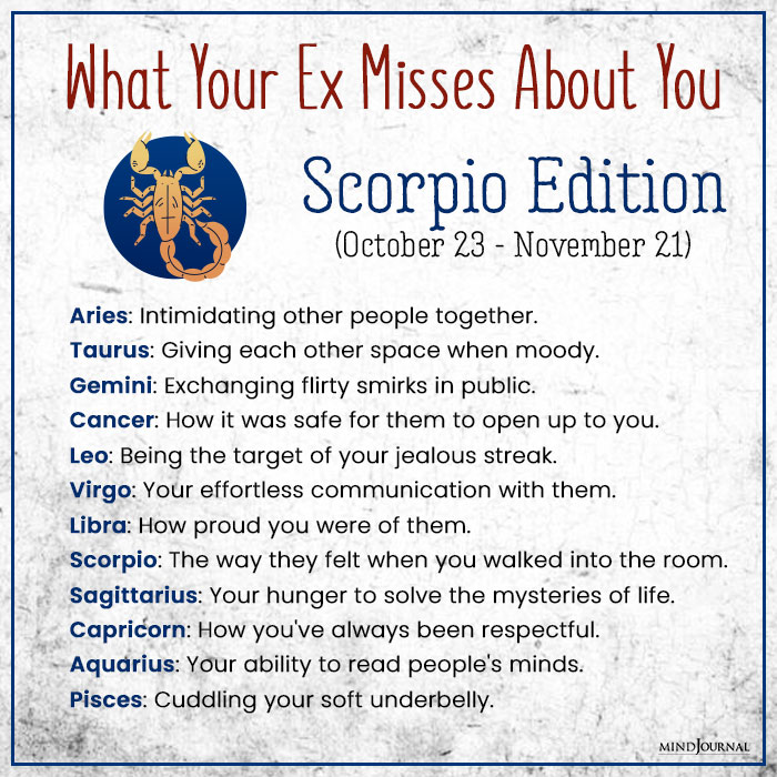 What Your Ex Misses About You scorpio