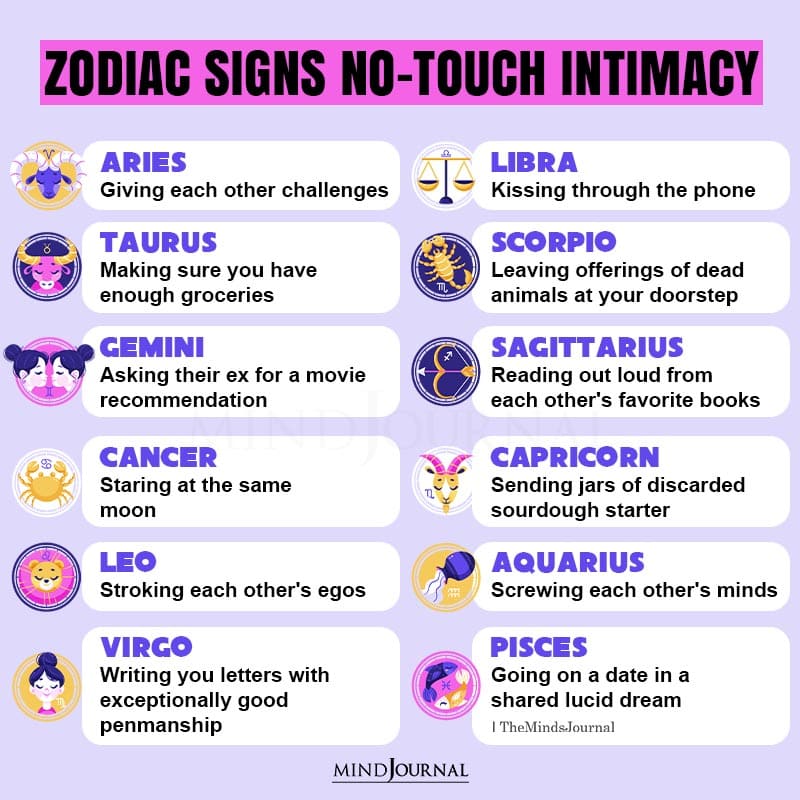 Zodiac Signs No touch Intimacy