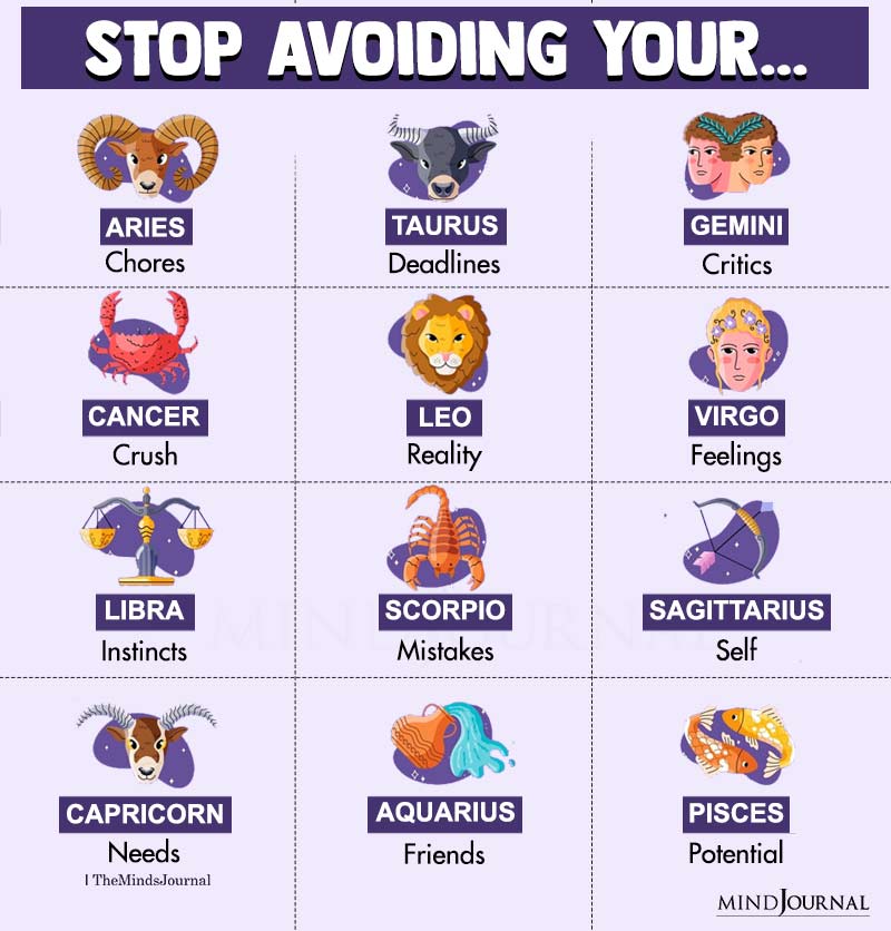 Zodiac Signs Stop Avoiding Your