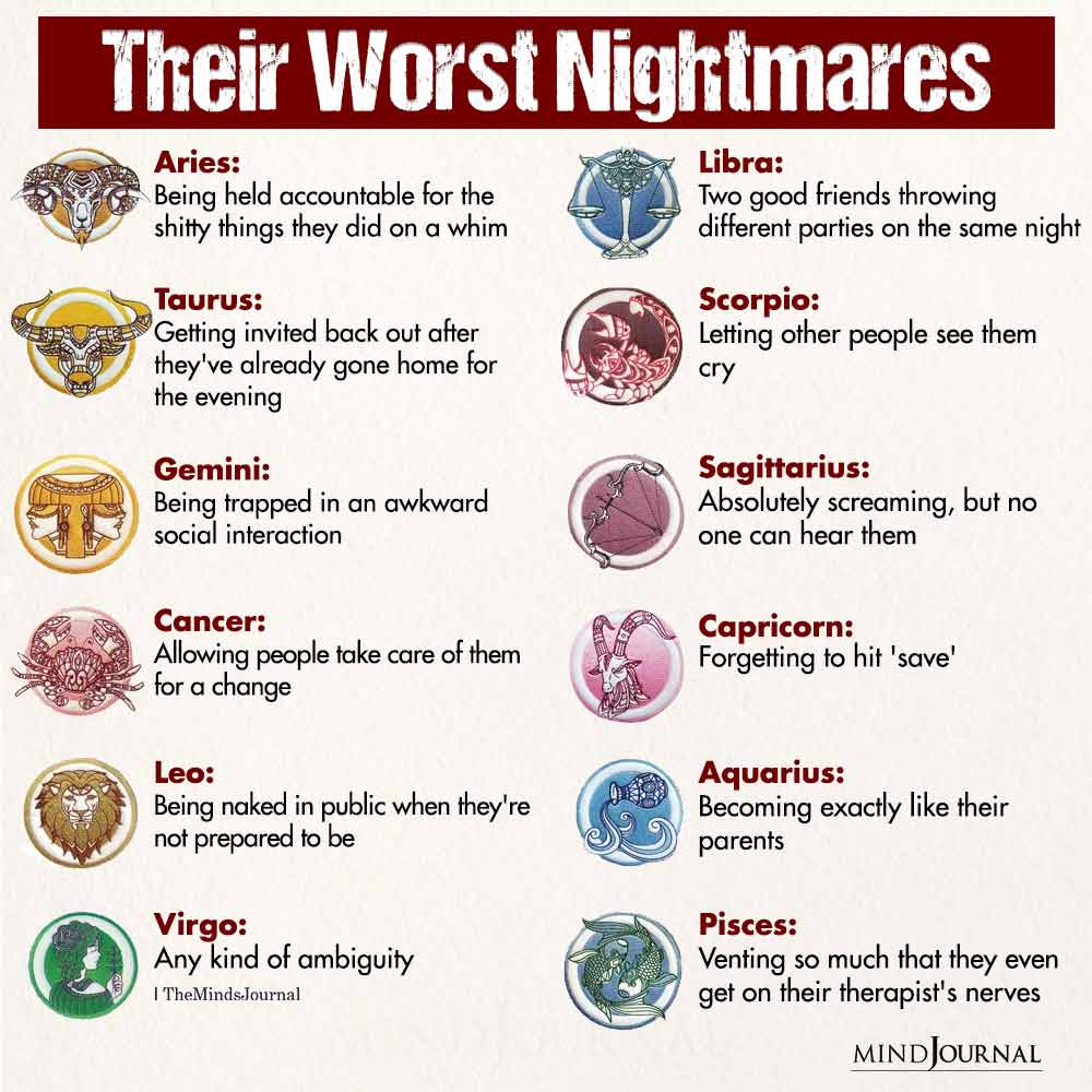 Zodiac Signs Worst Nightmares