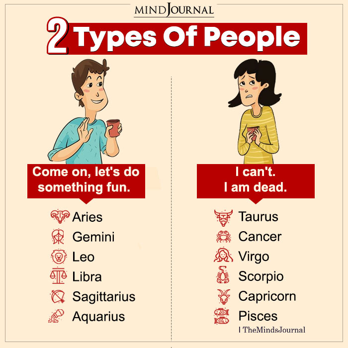 2 Types Of Zodiac People