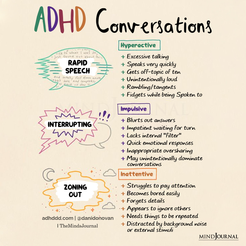 ADHD Conversations Rapid Speech Interrupting Zoning Out