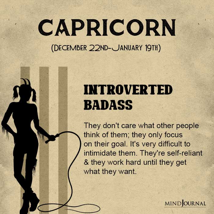 Capricorn Introverted badass