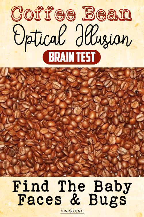 Coffee Bean Optical Illusion quiz coffee pin