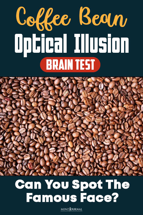 Coffee Bean Optical Illusion quiz pin